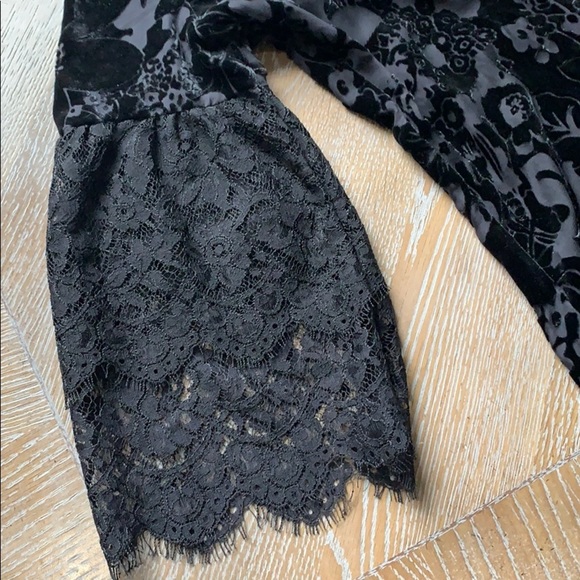 JOHNNY WAS Eureka Burnout Lace Top in Black S - Picture 8 of 9